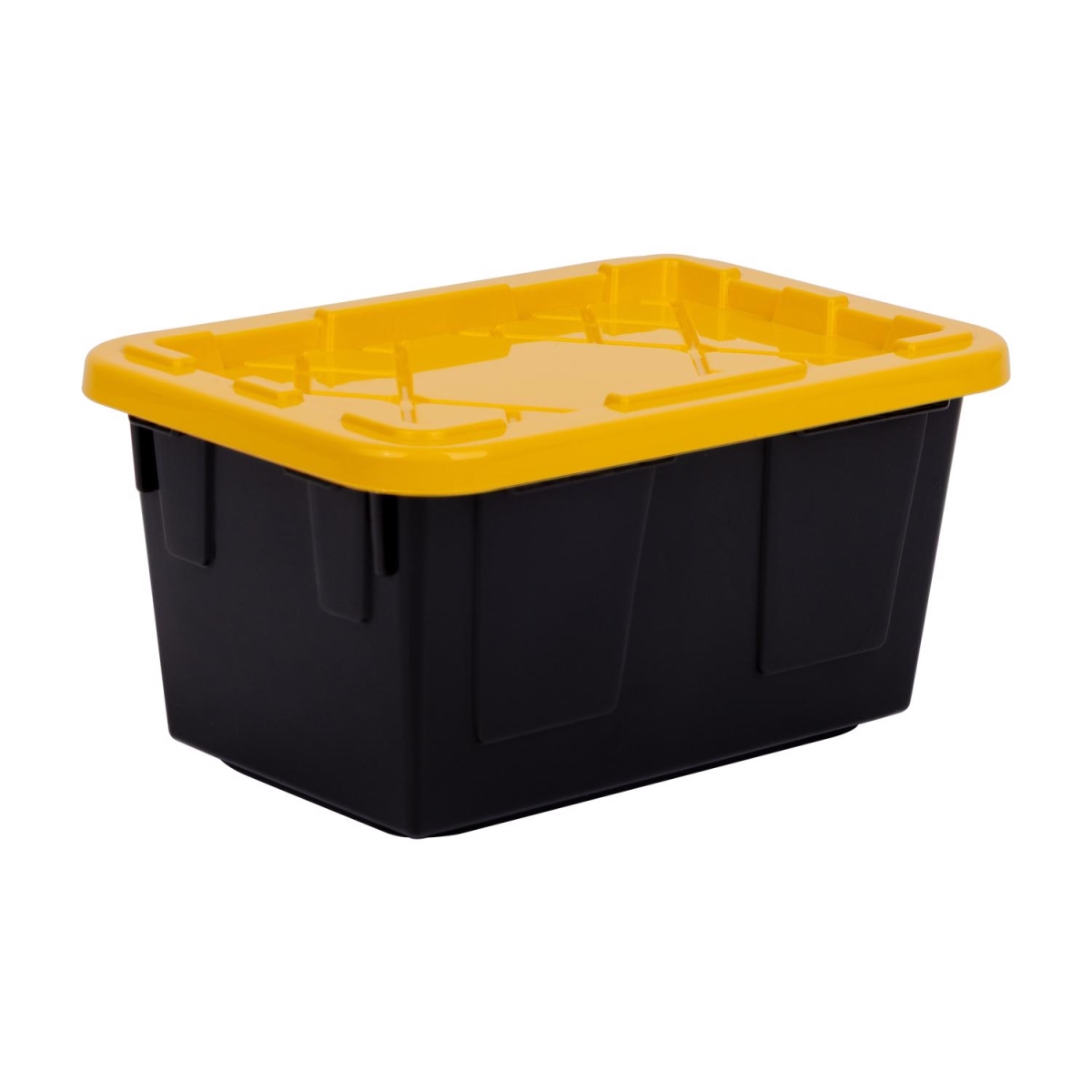 6095225 27 gal Greenmade Mini Black & Yellow Storage Tote - Stackable