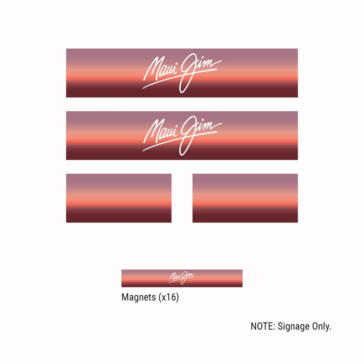 9125619 Standard Online Graphics Sign Kit - MAUI JIM