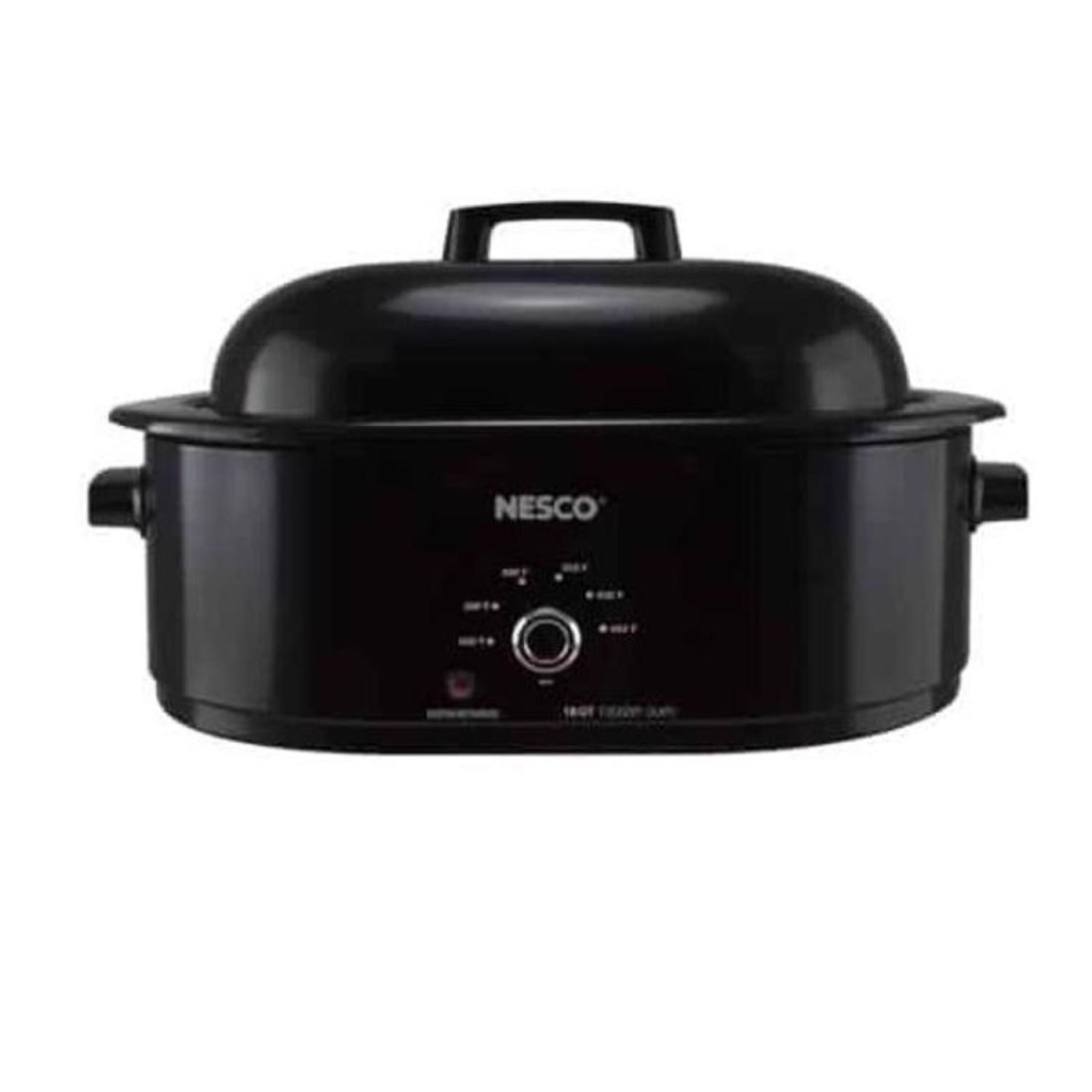 The Metal Ware 6060952 18 qt. Nesco Black Porcelain Roaster Oven - 17 x 13 x 24 in.