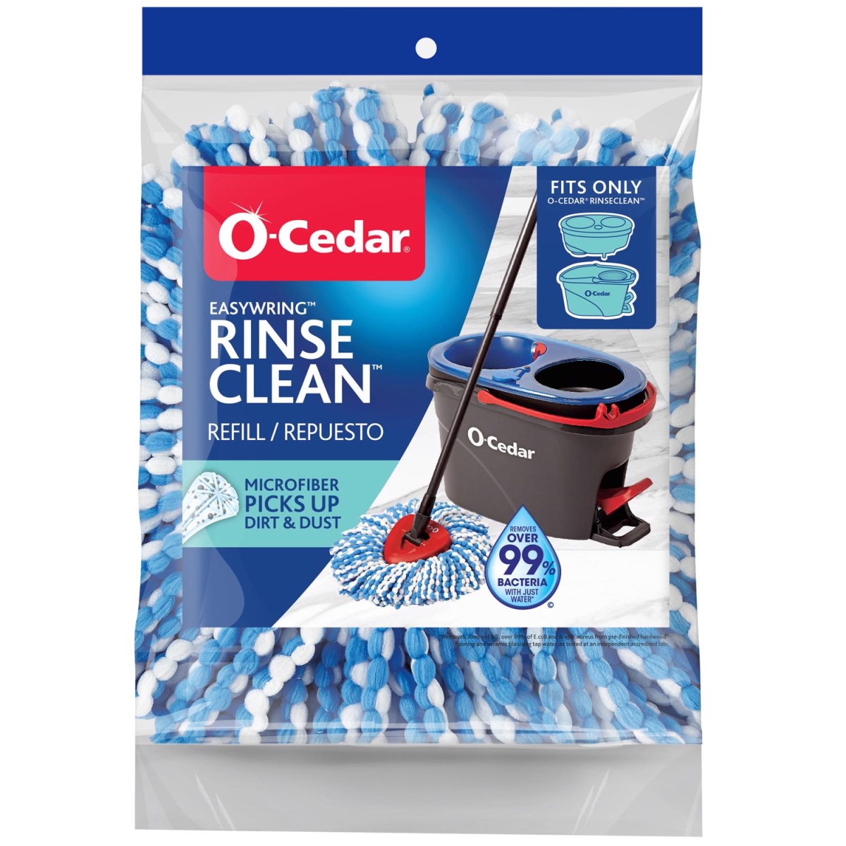 1045970 O-Cedar Microfiber Mop Refill - Pack of 5