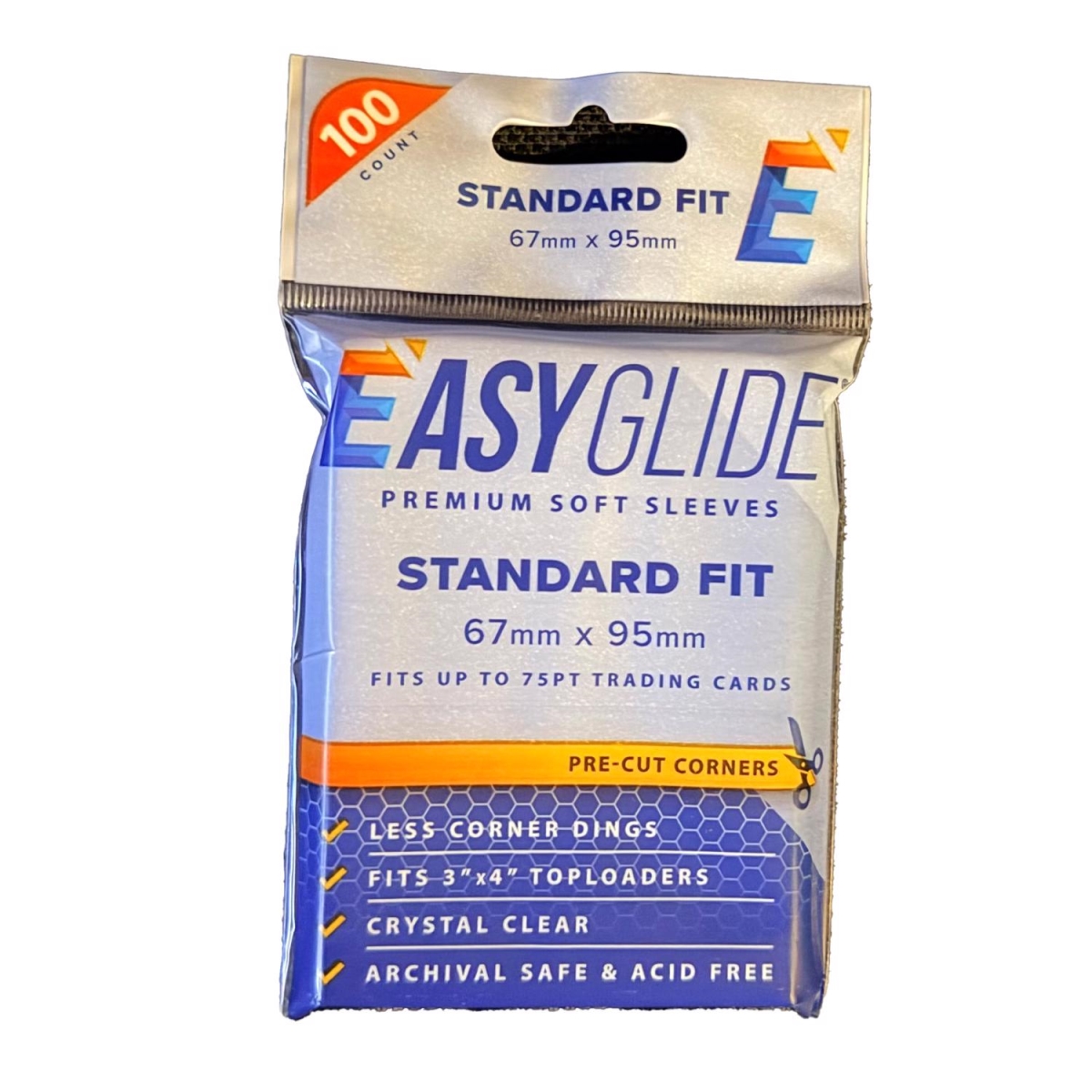 9126027 Easy Glide Trading Card Sleeve - Clear - 100 Piece