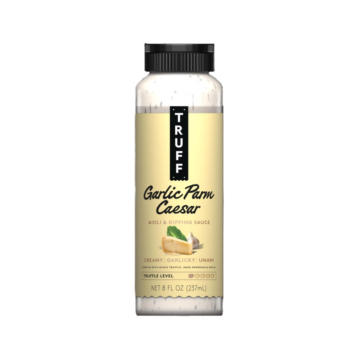 9126450 Truff Black Truffle Garlic Parmesan Caesar Aioli Dipping Sauce Bottle - 8 oz