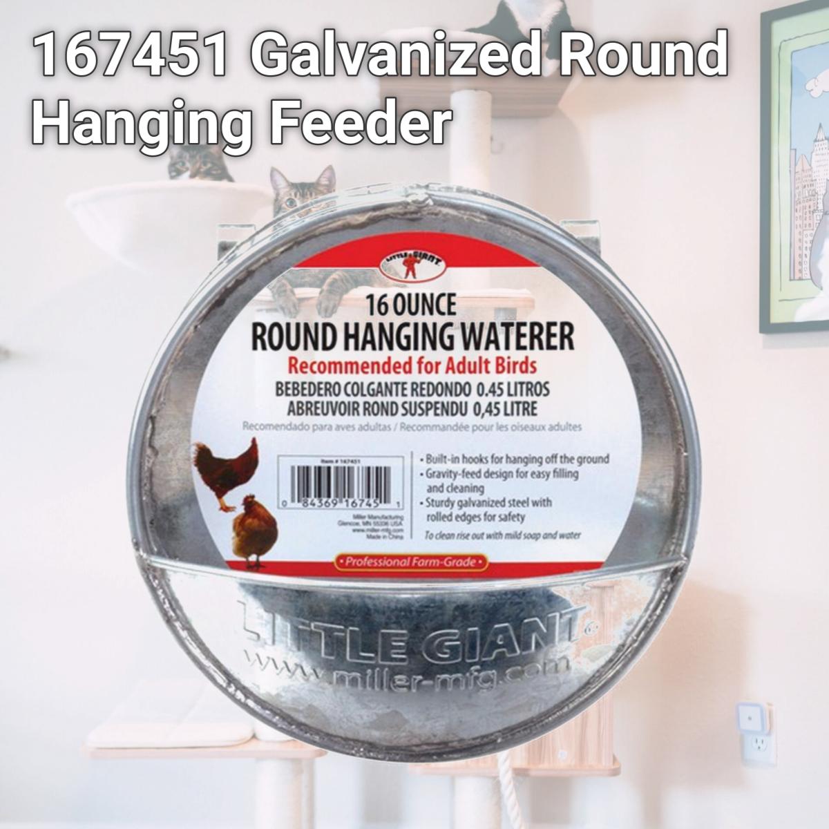 Picture of Little Giant 167451 Galvanized Round Hanging Feeder