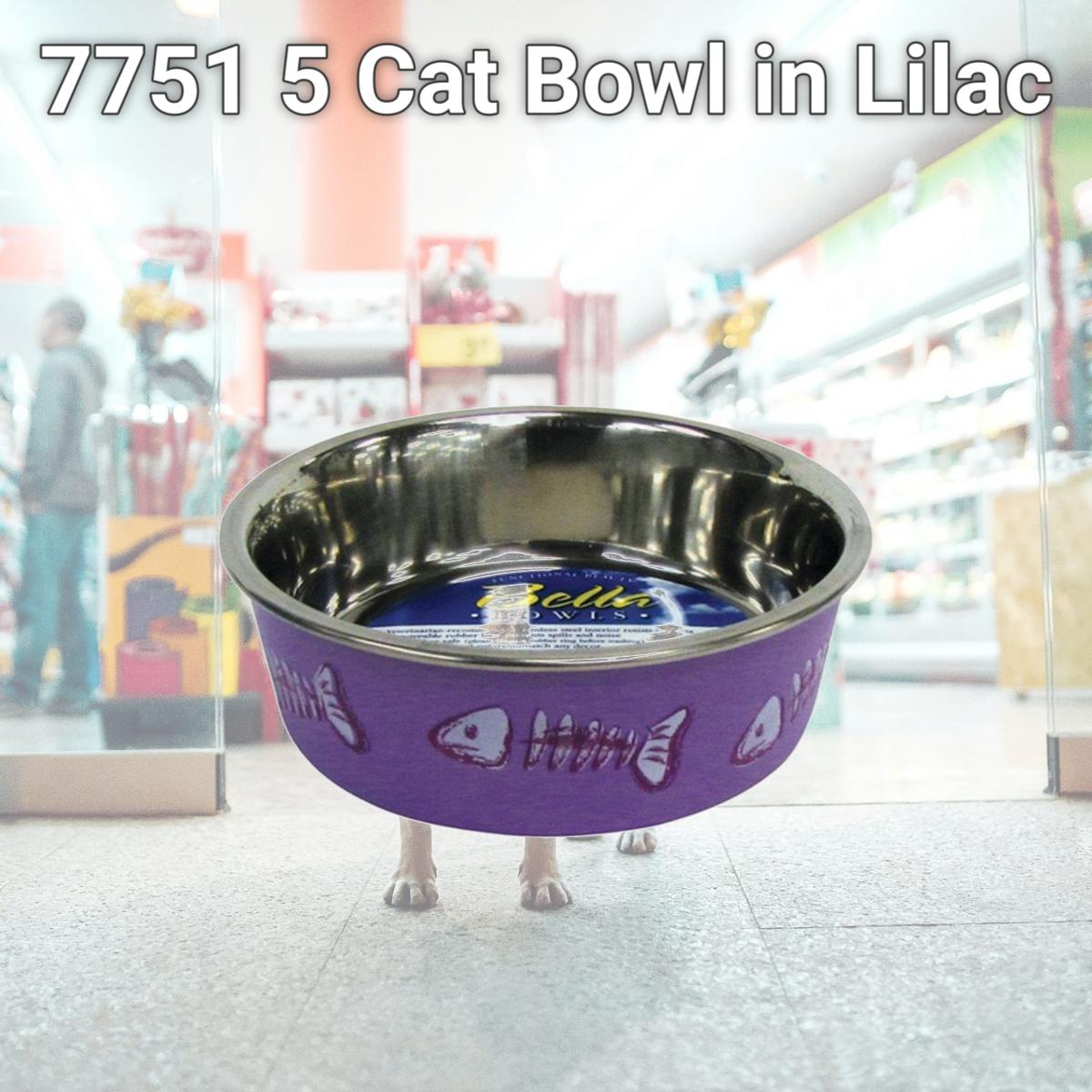 Picture of Bella 7751 5 Cat Bowl in Lilac