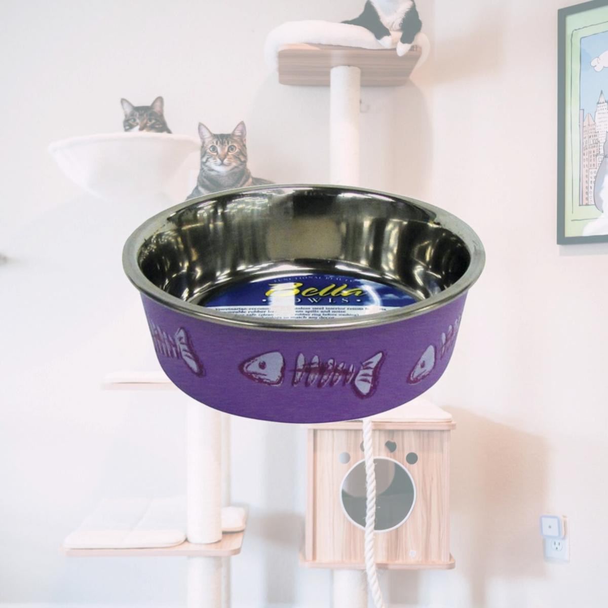 Picture of Bella 7751 5 Cat Bowl in Lilac
