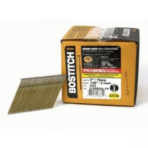 Bostitch 3 in. L X 11 Ga. Angled Strip Galvanized Framing Nails 28 deg 2000 pk