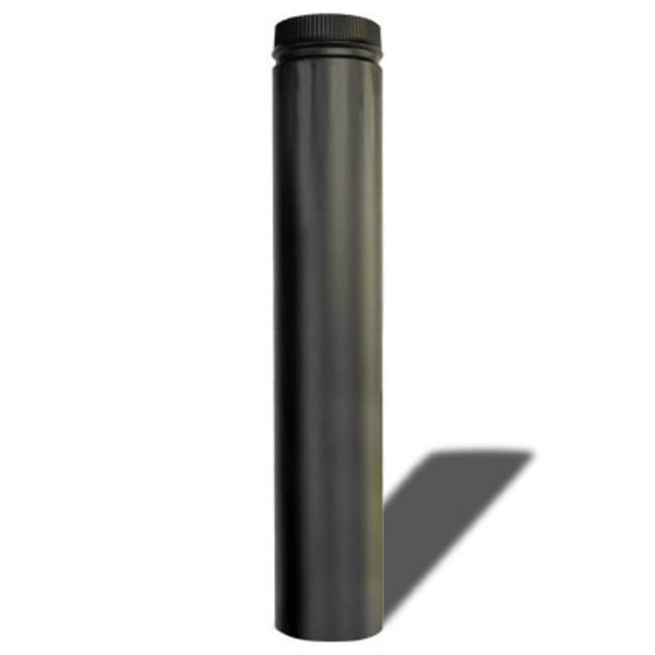 DSP6P36-1 6 x 36 in. Double Wall Smoke Pipe  Black Matte