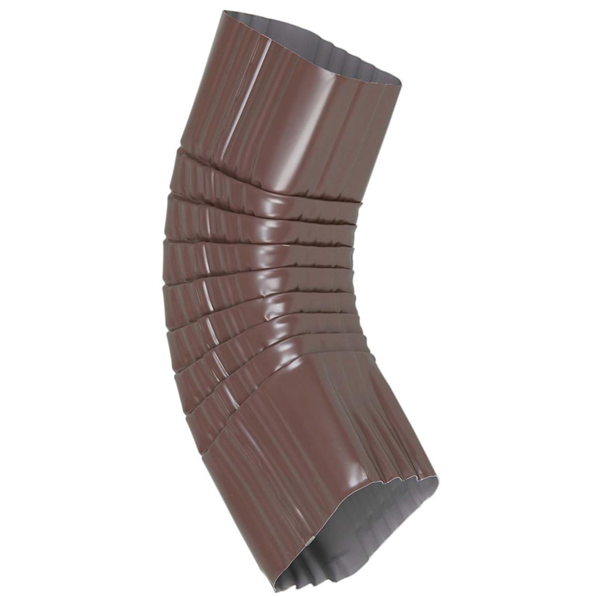 4526519 3 x 4 in. B Elbow Downspout - Brown  Aluminum- pack of 10