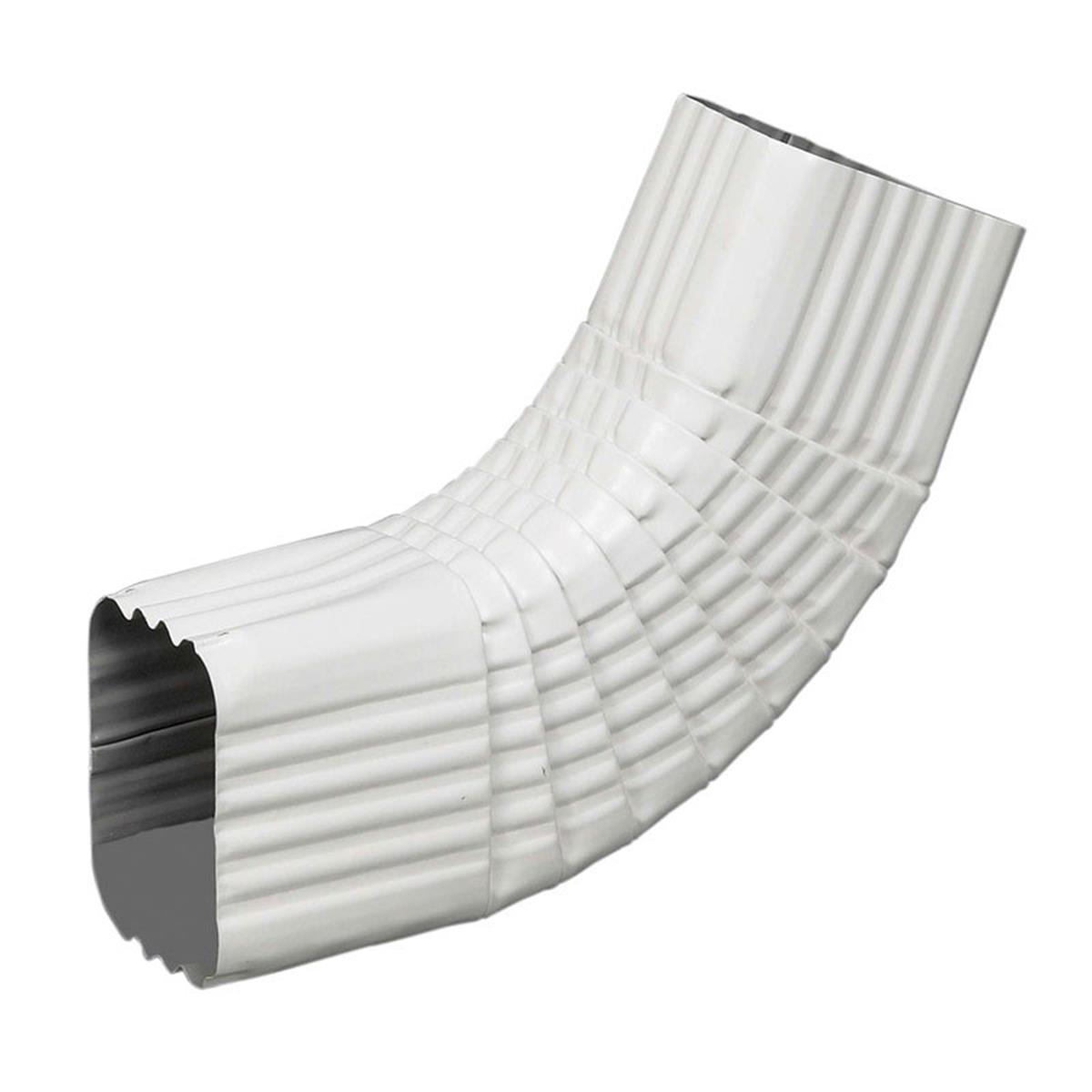 47265 3 x 4 in. B Elbow Downspout - White  Aluminum