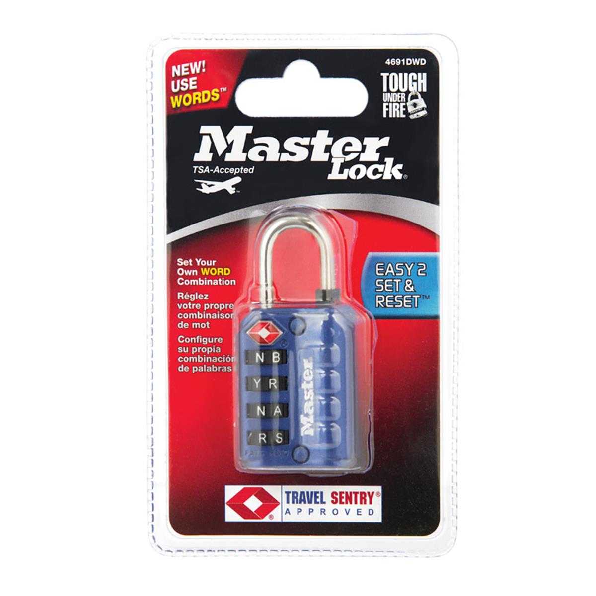 Picture of Master Lock 4691DWD TSA Word Luggage Lock