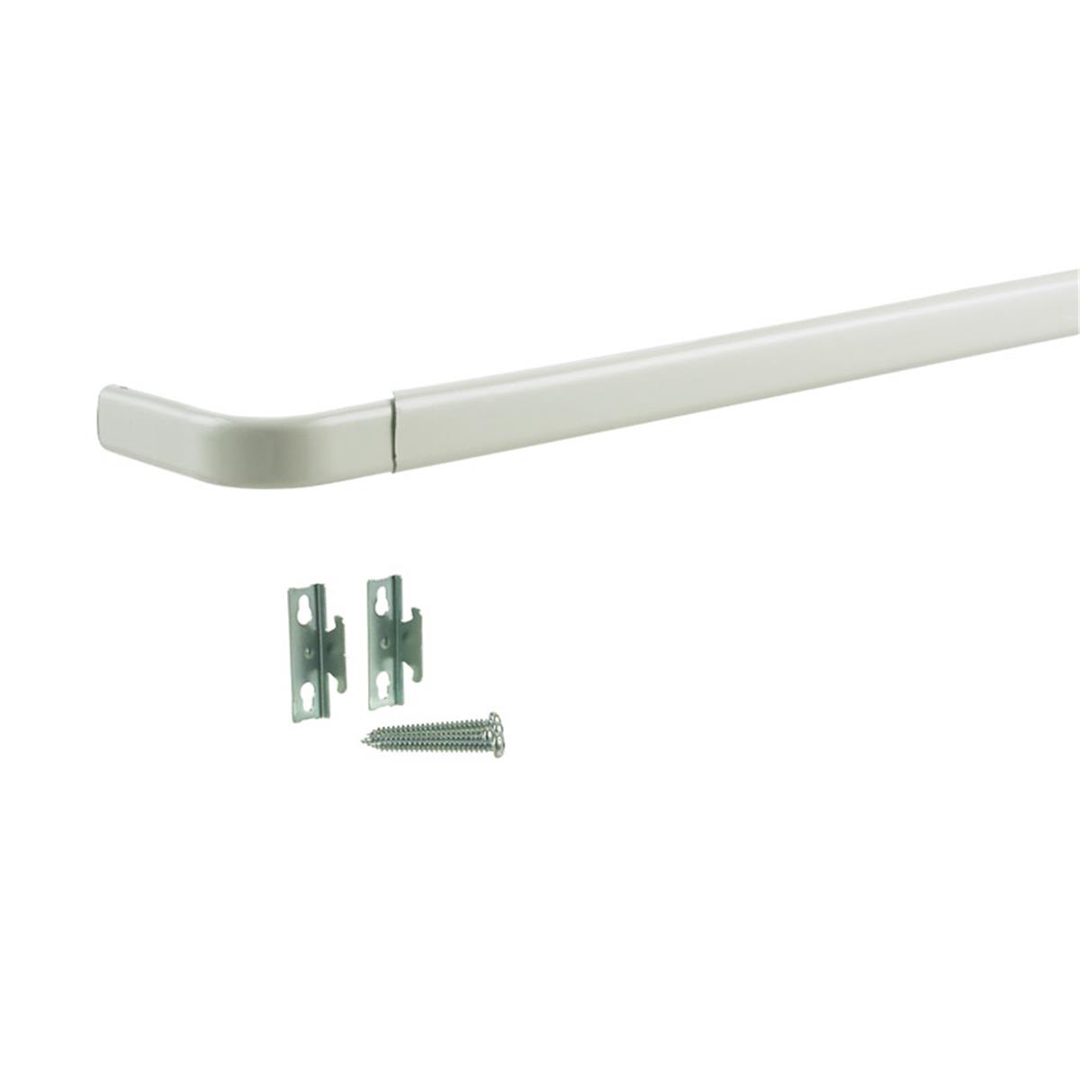 27 to 48 in. Heavy Duty Curtain Rod  White