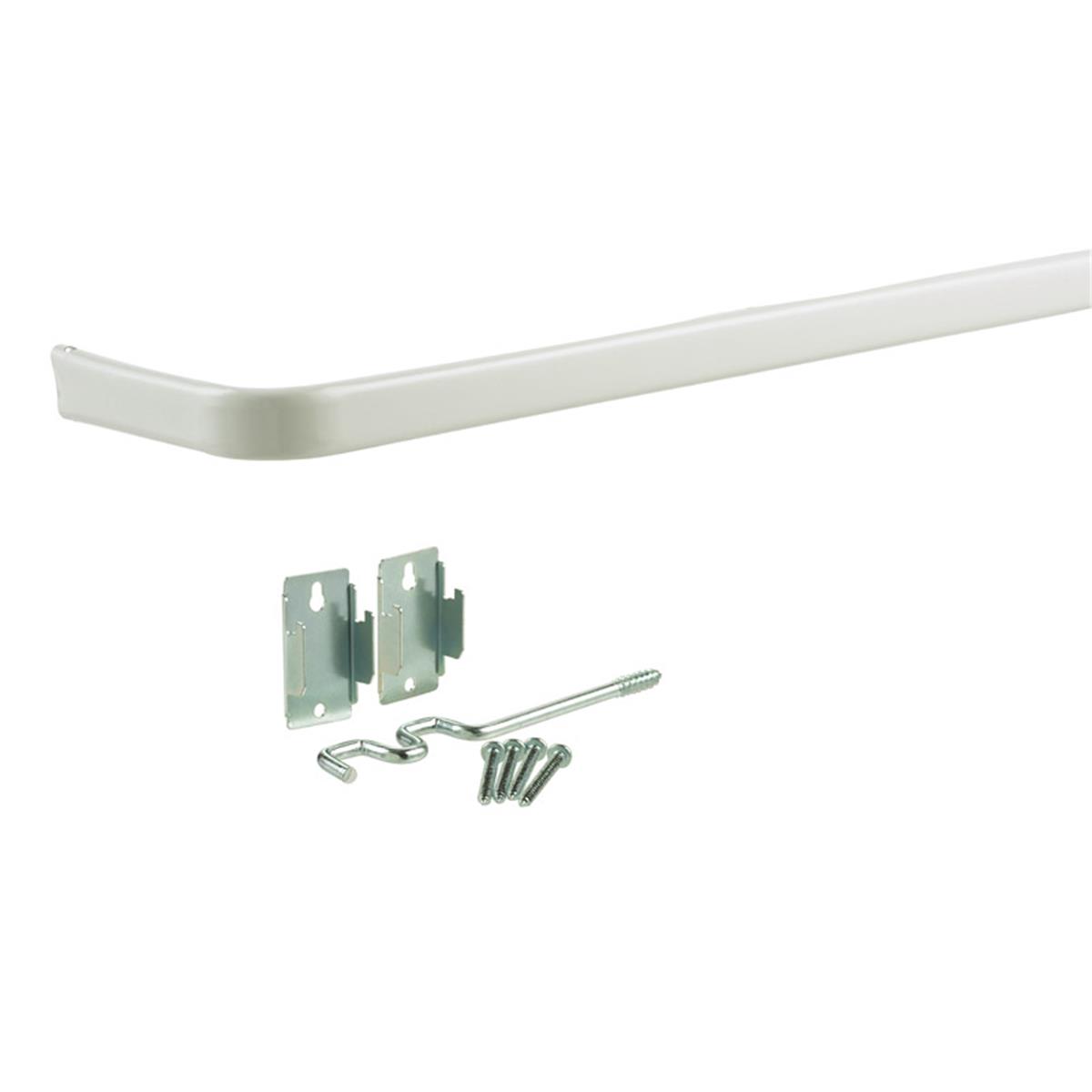 KN522 48 to 84 in. Double Curtain Rod  White