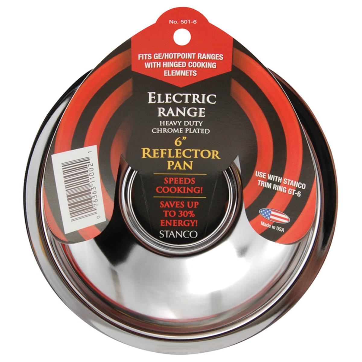 Picture of Stanco Metal Products 501-6 6 in. Reflector Pan - Chrome