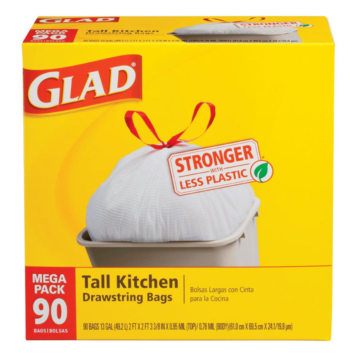 Picture of Clorox 78536 13 Gallon Trash Bags - White- pack of 4