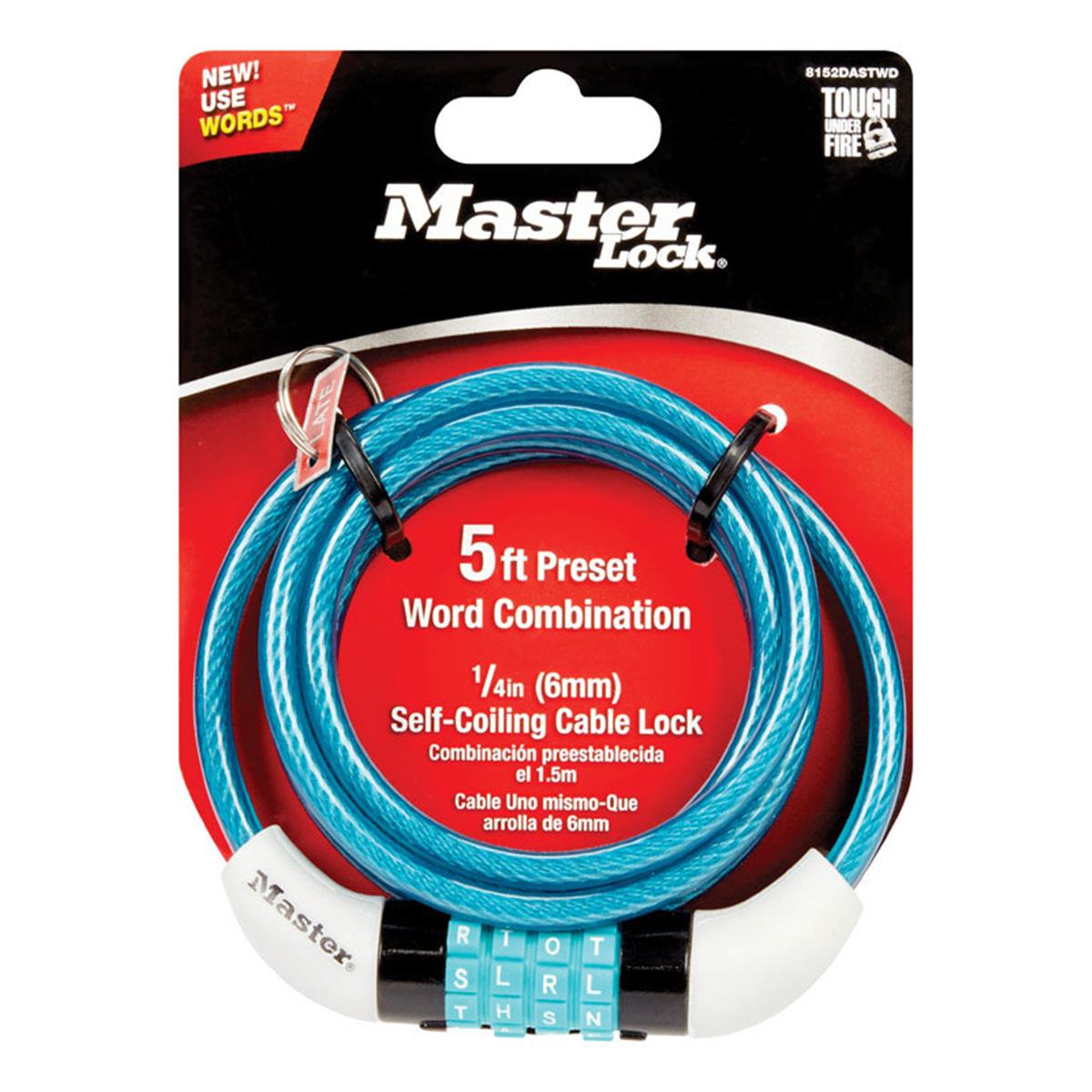 Picture of Master Lock 8152DASTWD 5 ft. Bike Cable Word Lock