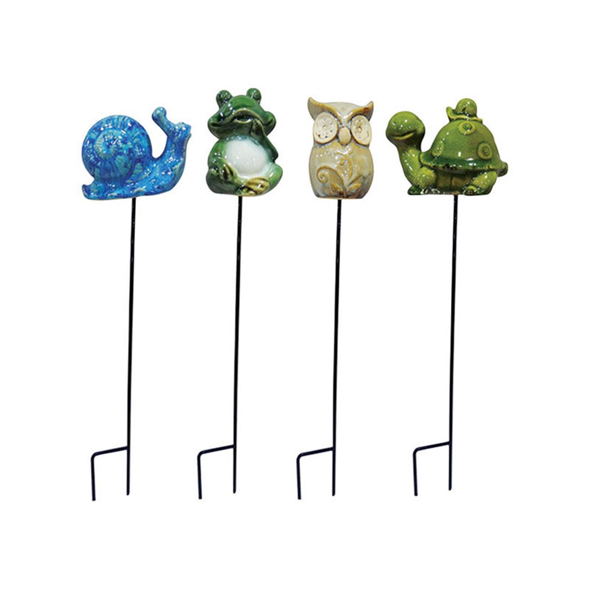 Picture of ACE Trading pine Quanzhou Keyan KLL112ABB 15 in. Ceramic Animal Garden Stake   - pack of 12