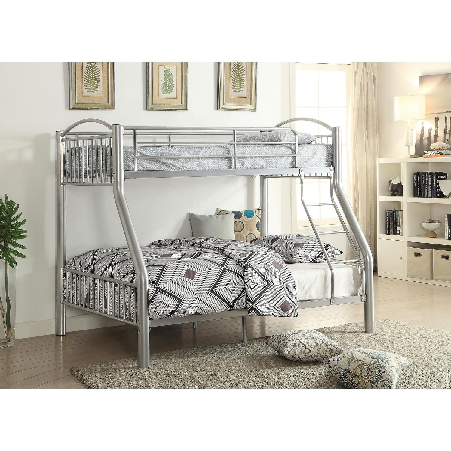 Picture of ACME 37380SI Cayelynn Twin Over Full Bunkbed, Silver