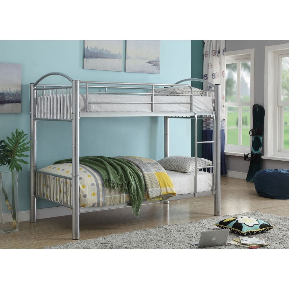 Picture of ACME 37385SI Cayelynn Twin Over Twin Bunkbed&#44; Silver
