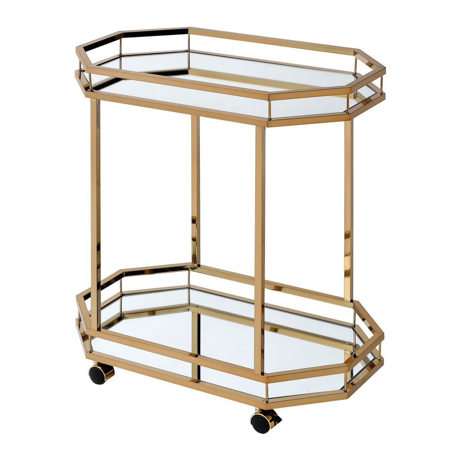 Picture of ACME 98197 Lacole Serving Cart&#44; Mirror & Champagne