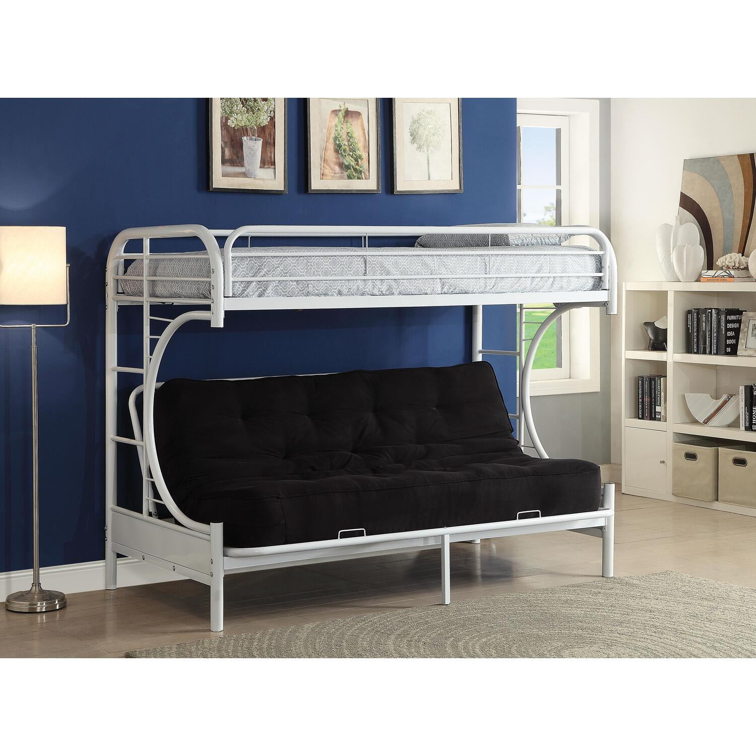 Picture of ACME 02093WH Eclipse Twin Over Queen Bunkbed, White - Extra Large