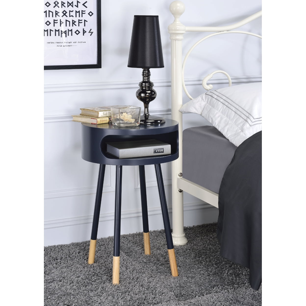 Picture of ACME 84448 Sonria End Table, Black & Natural