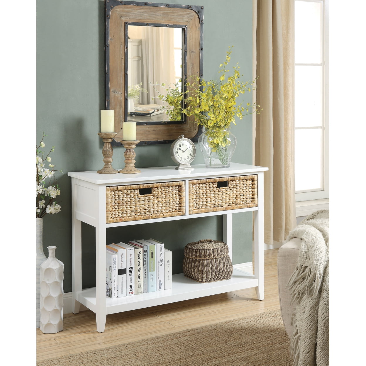 Picture of ACME 90262 Flavius Console Table, White