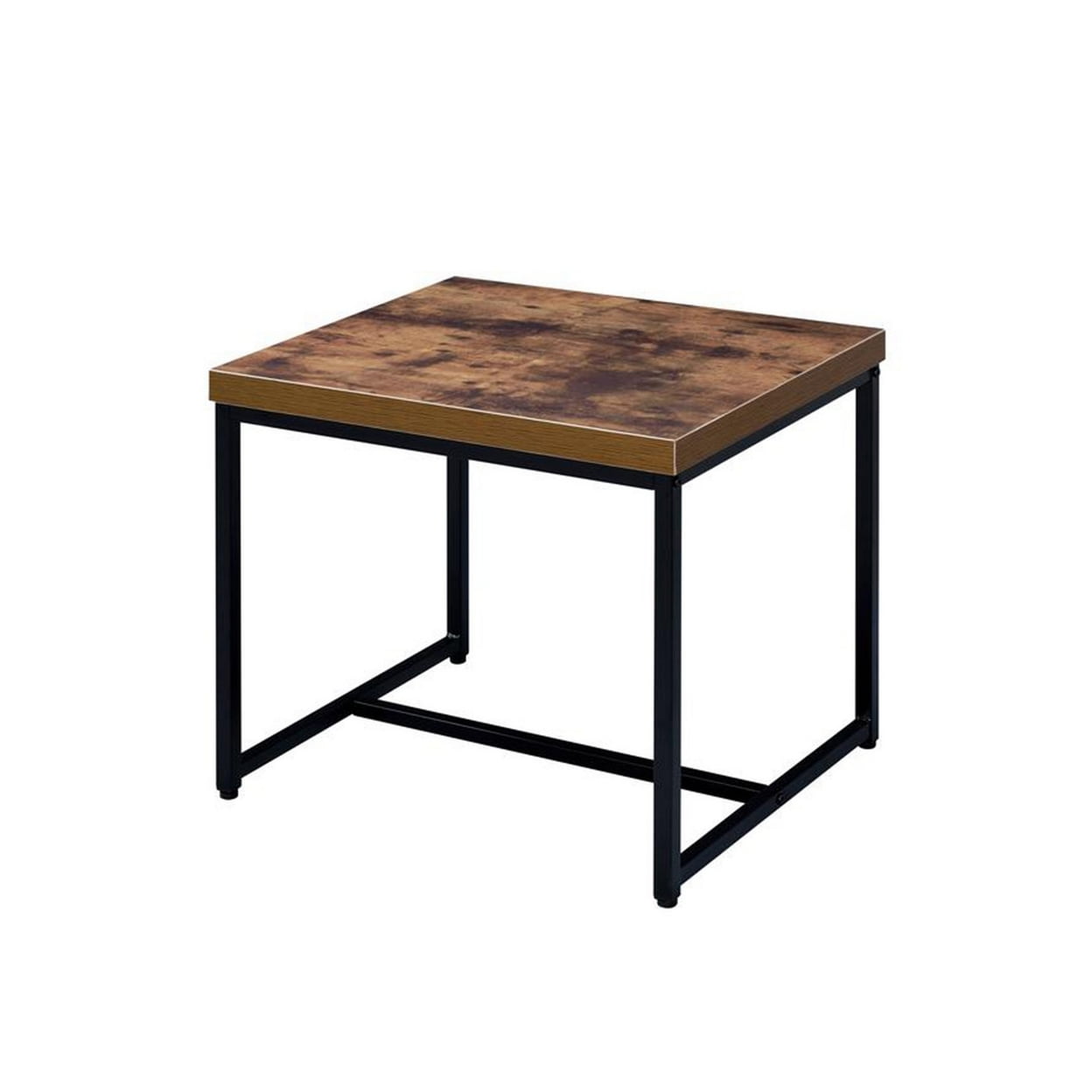 Picture of ACME 80617 Bob End Table, Weathered Oak & Black