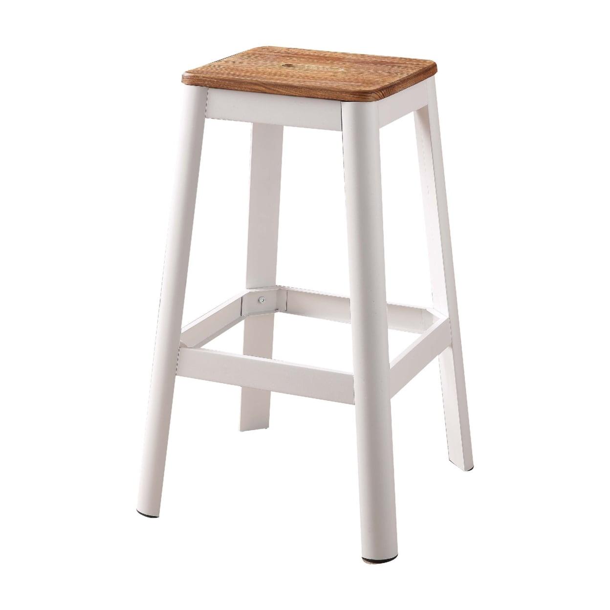 Picture of ACME 72331 Jacotte Bar Stool, Natural & White