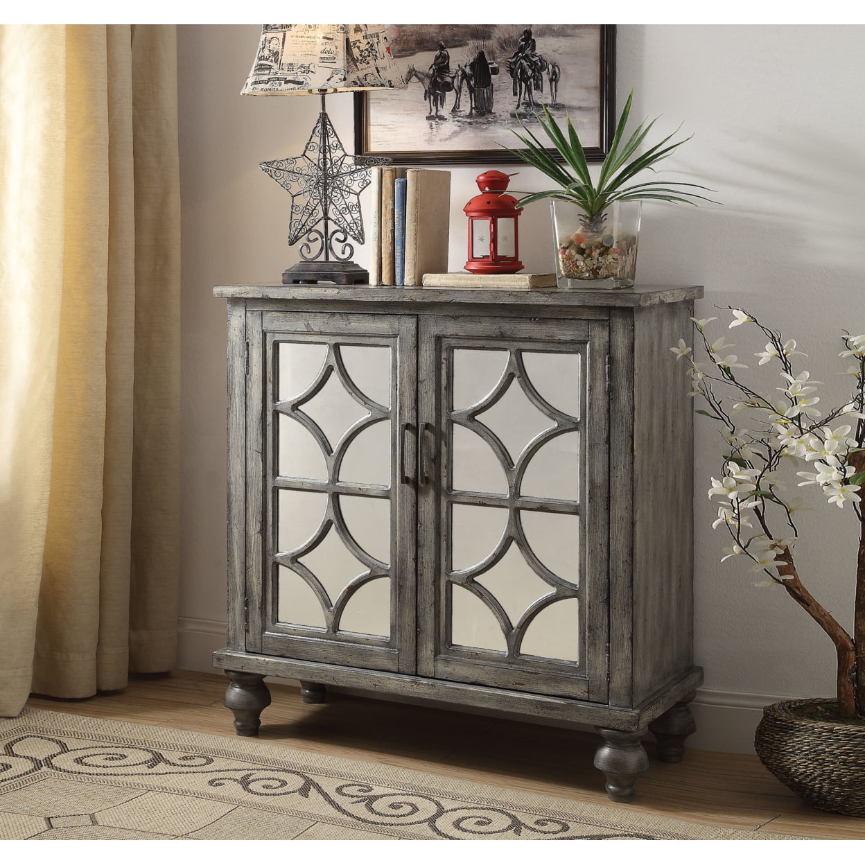 Picture of ACME 90284 Velika Console Table, Weathered Gray - 37 x 36 x 14 in.