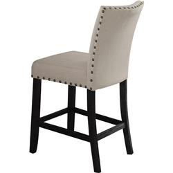 Picture of ACME 72857 40 in. Nolan Counter Height Chair&#44; Linen & Salvage Dark Oak - Set of 2