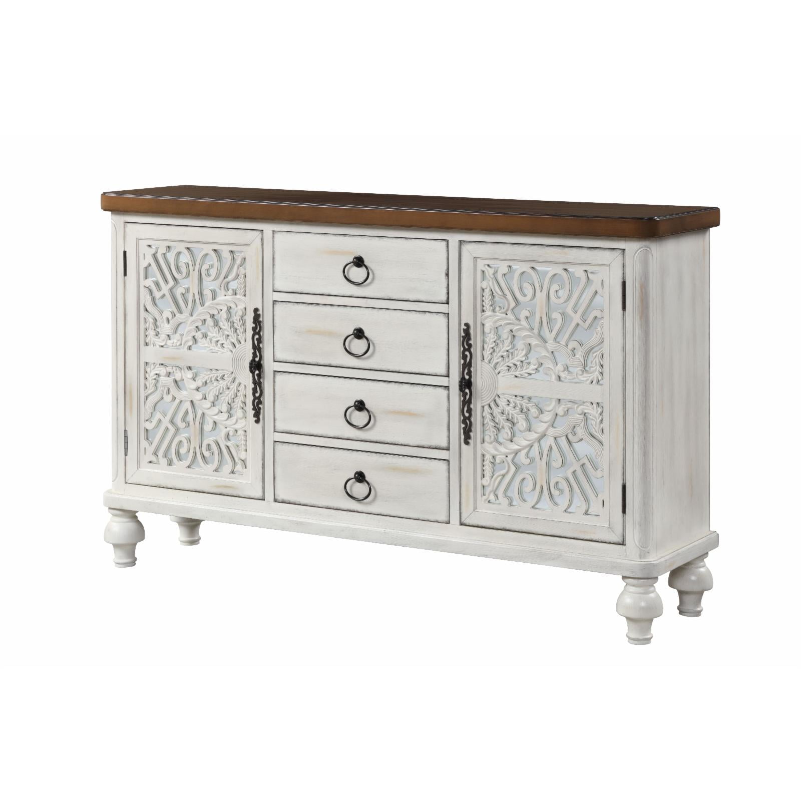 Picture of ACME 90288 Vermont Console Table, Antique White - 38 x 60 x 15 in.