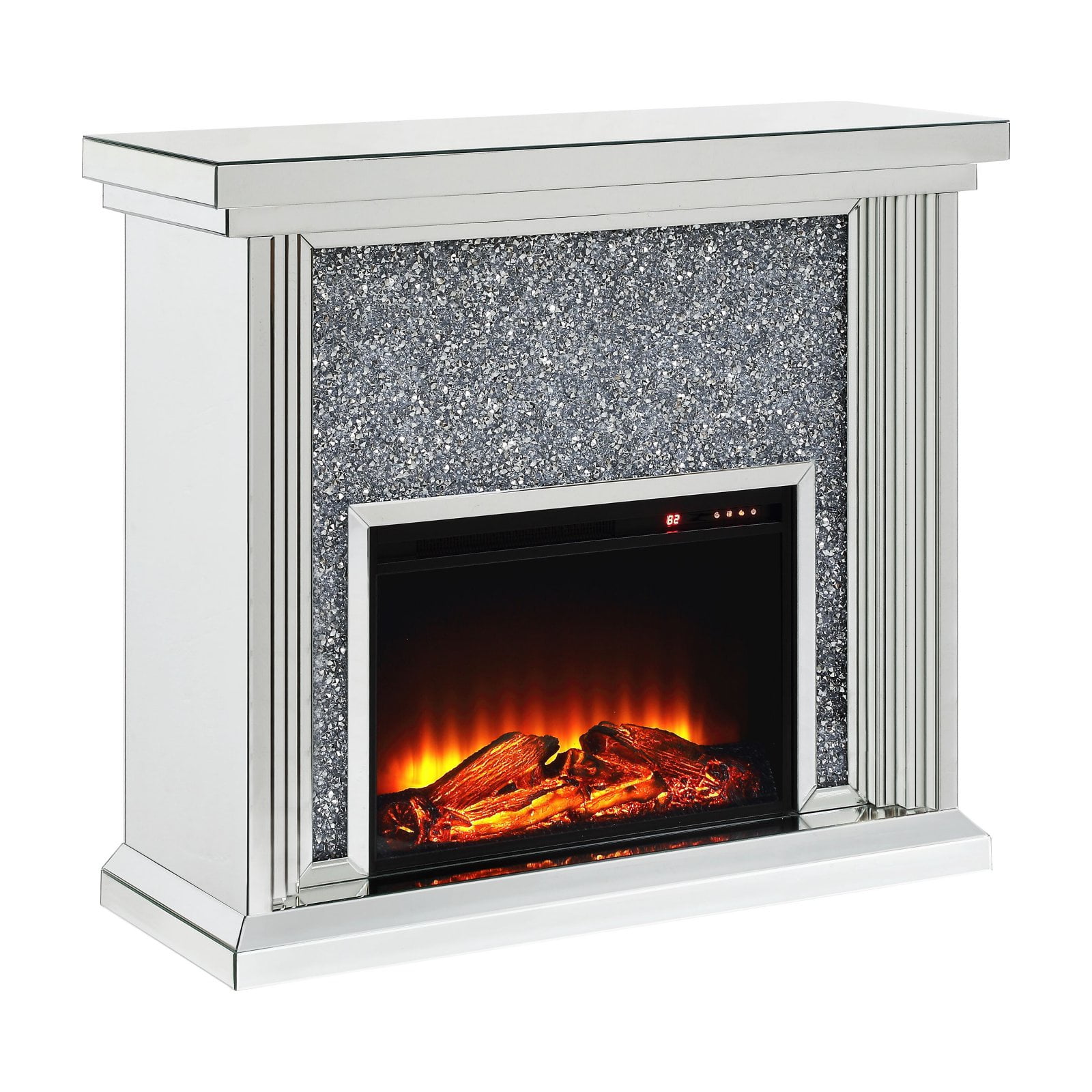 Picture of ACME 90455 Noralie Fireplace&#44; Mirrored & Faux Diamonds - 40 x 47 x 15 in.