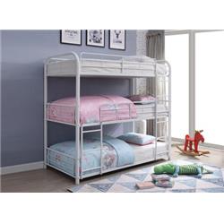 Picture of ACME 38115 Cairo Triple Bunk Bed - Full Size, White - 2 Piece