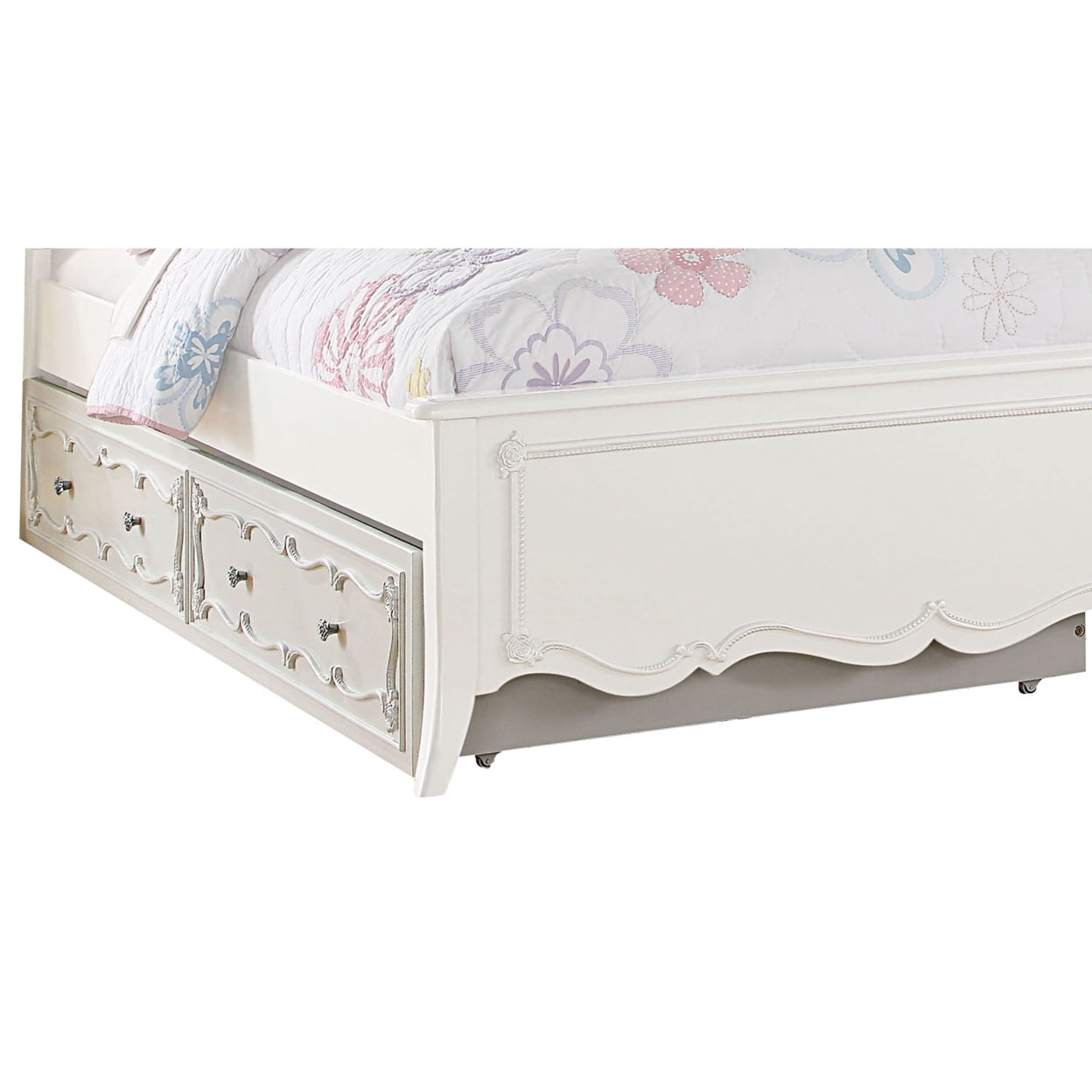 Picture of ACME 30508 Edalene Trundle, Pearl White - Twin Size