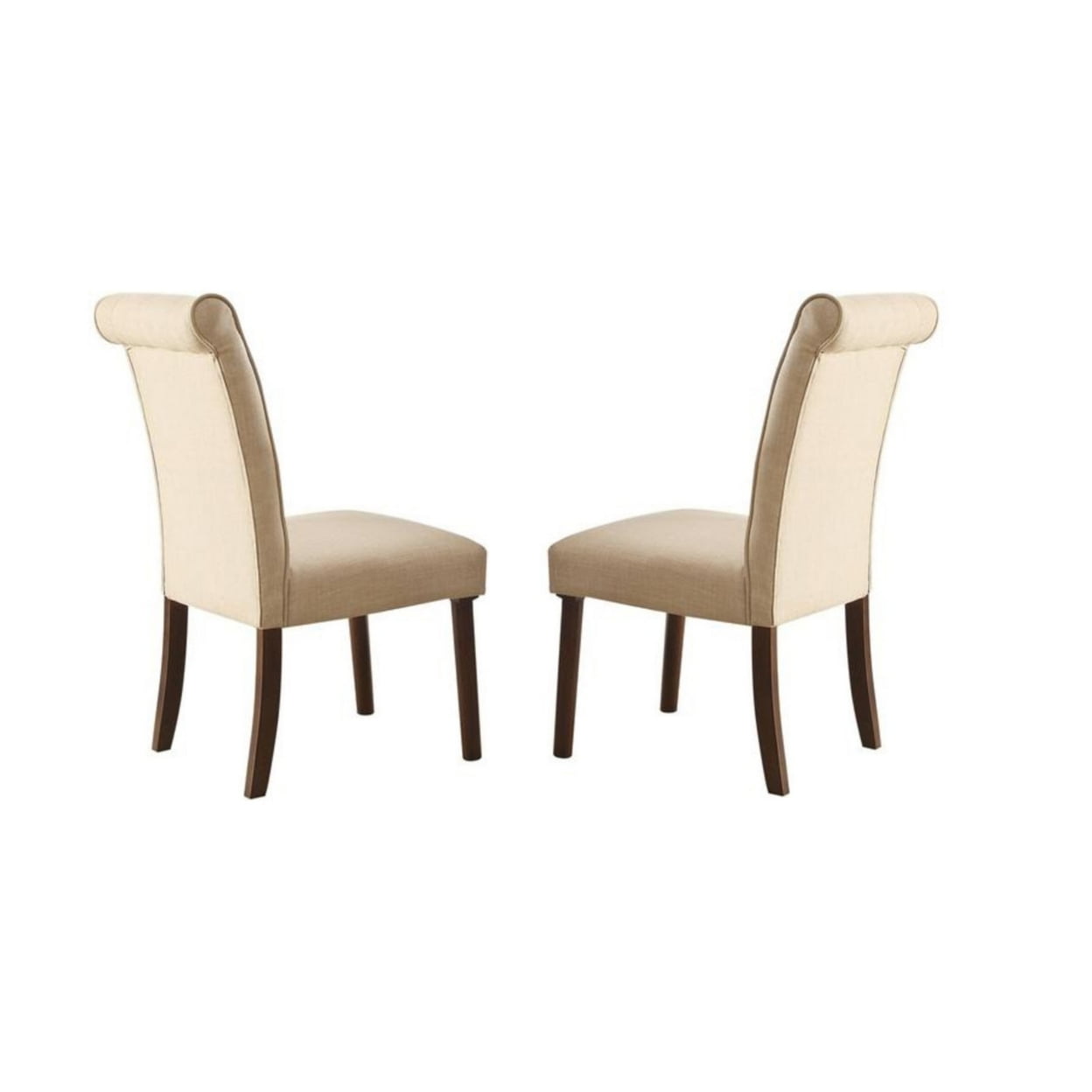 Picture of ACME 72822 37 in. Gasha Side Chair&#44; Beige Linen & Walnut - Set of 2