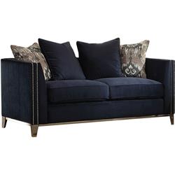 Picture of ACME 52831 Phaedra Loveseat with 4 Pillows&#44; Blue Fabric - 37 x 71 x 37 in.