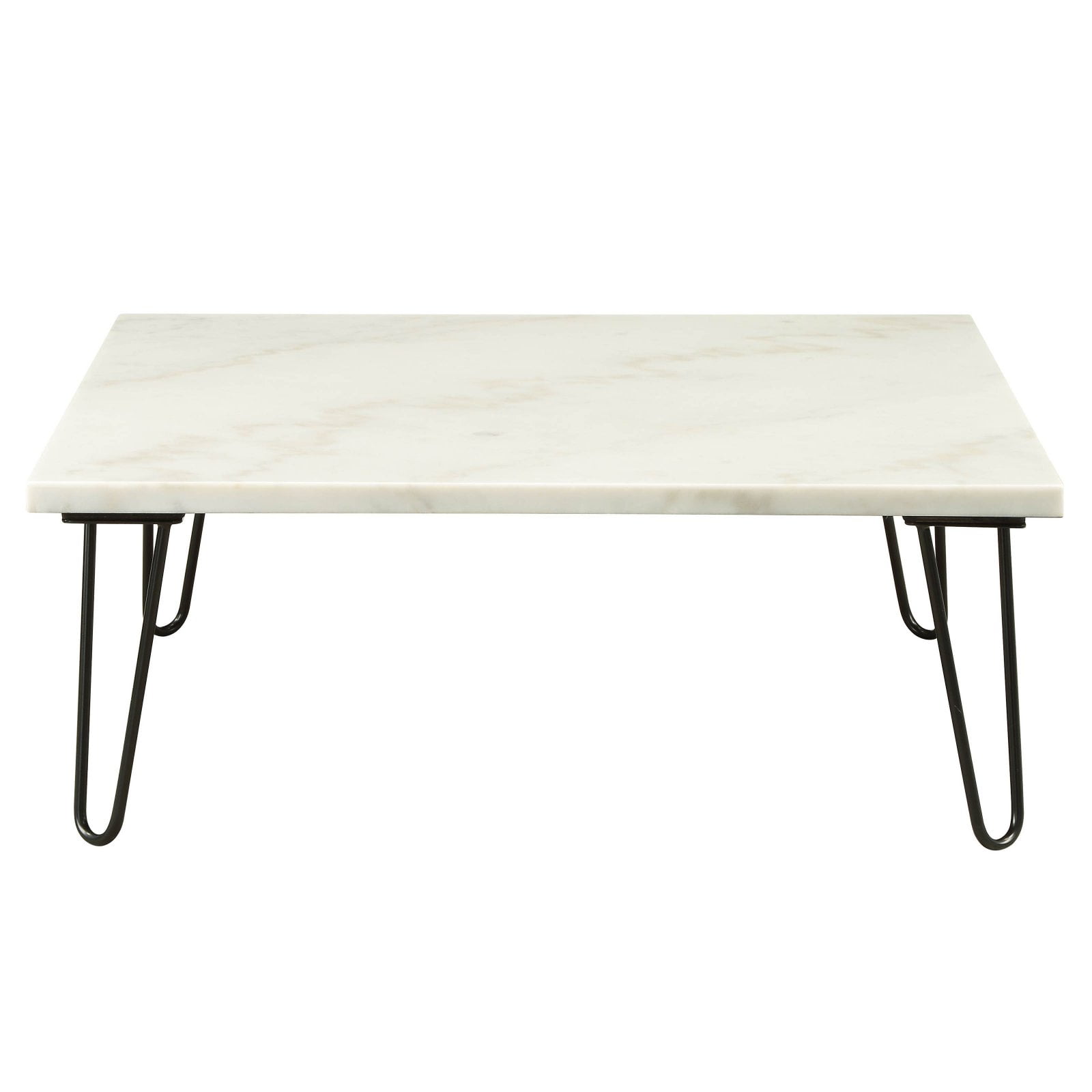 Picture of ACME 84500 Telestis Coffee Table&#44; White Marble & Black - 15 x 40 x 40 in.
