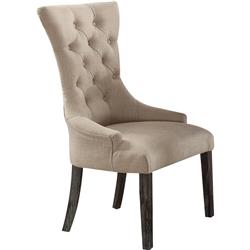 Picture of ACME 60823 39 in. Gerardo Arm Chair&#44; Beige Linen & Weathered Espresso - Set of 2