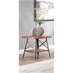 Picture of ACME 81177 2 Piece Ikram End Table&#44; Weathered Oak & Sandy Black - 23 x 24 x 22 in.