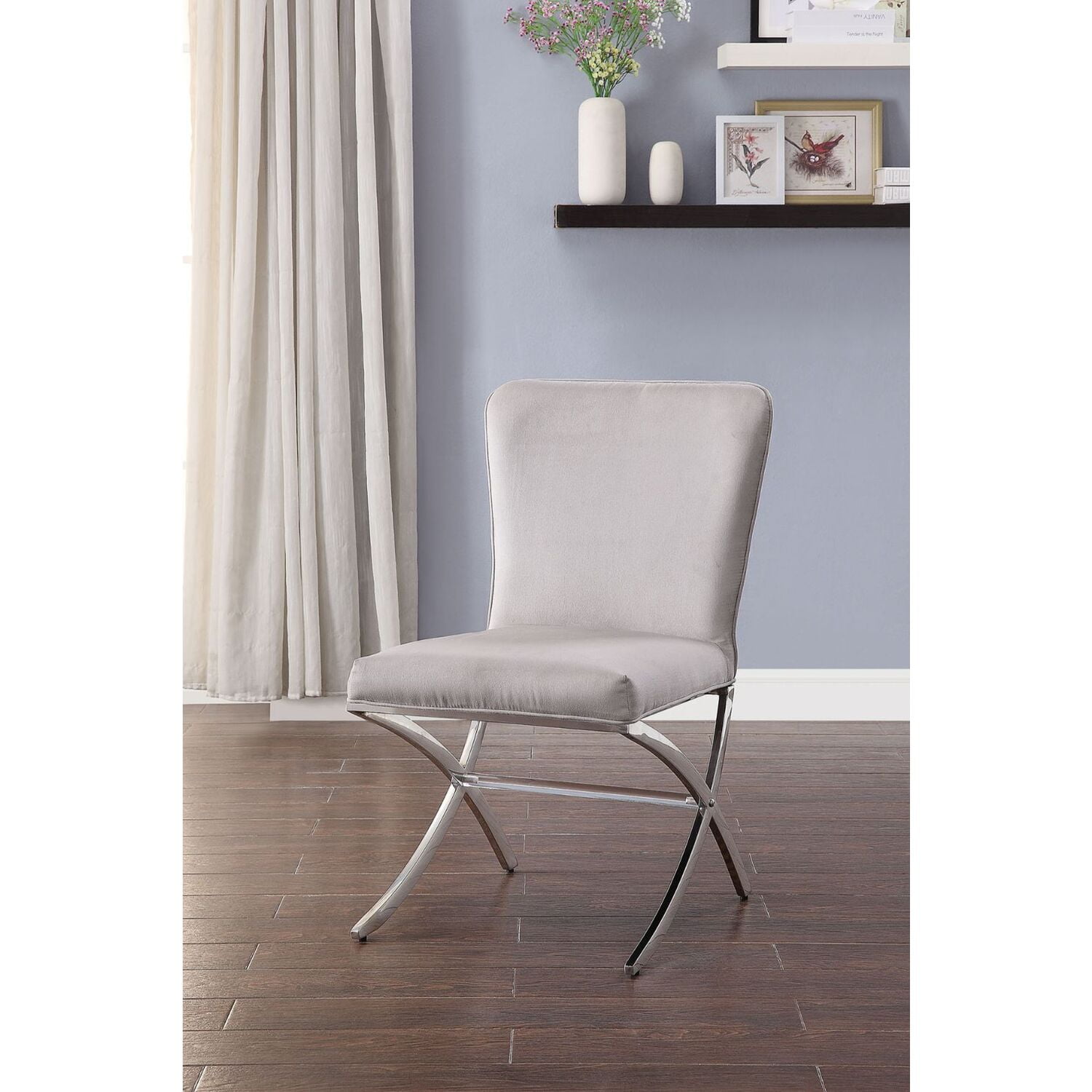 Picture of ACME 71182 Daire Side Chair&#44; Velvet & Chrome - Set of 2