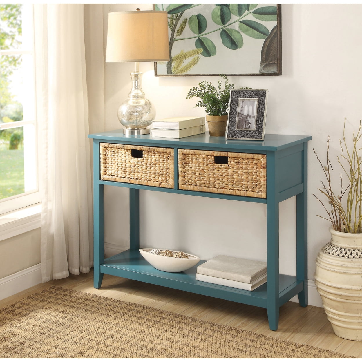 Picture of ACME 90266 Flavius Console Table, Teal