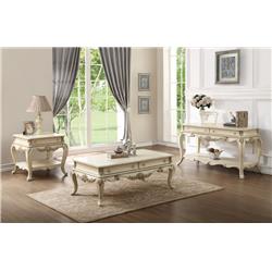 Picture of ACME 86020 Ragenardus Coffee Table&#44; Antique White - 19 x 52 x 30 in.