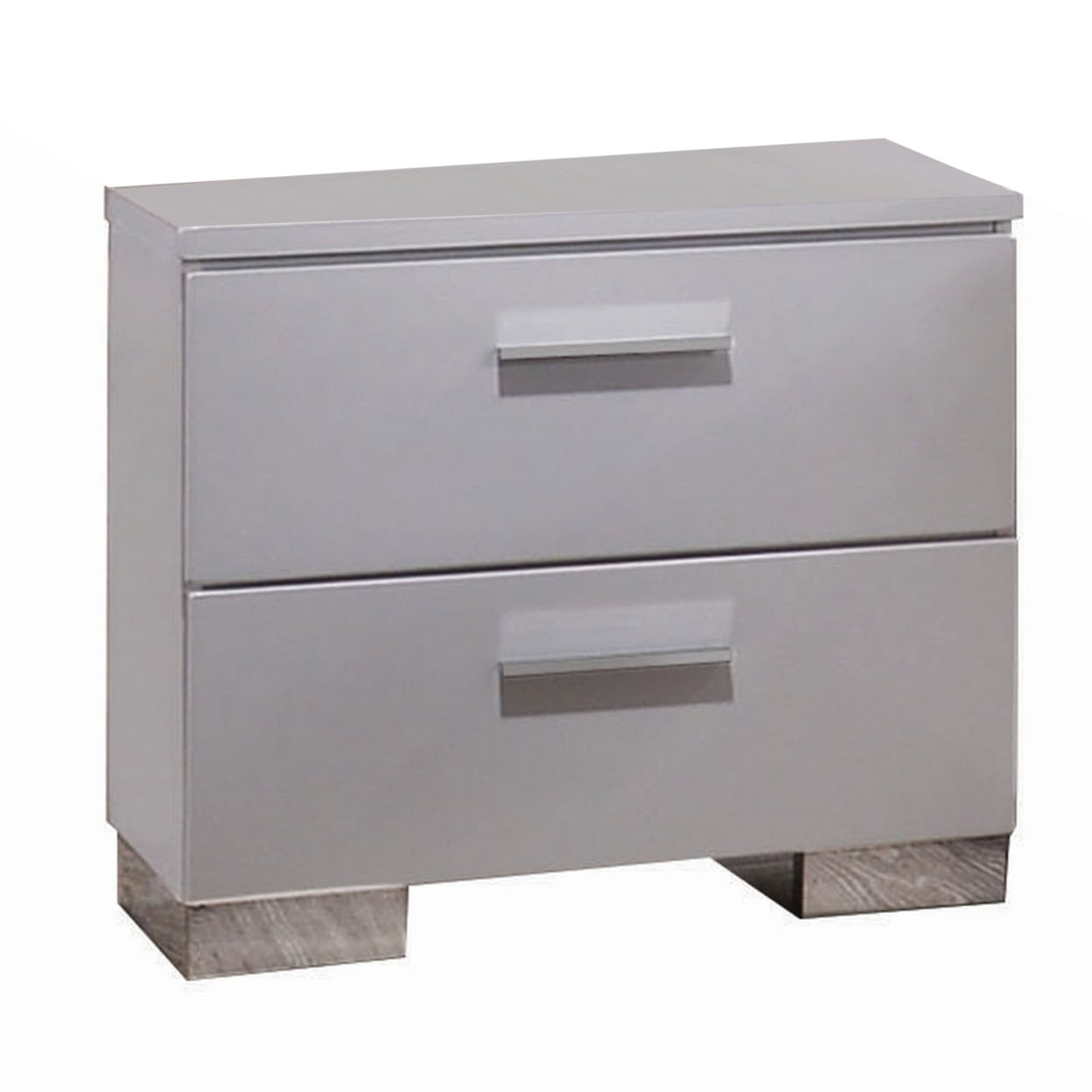Picture of ACME 22633 Lorimar Nightstand&#44; White & Chrome Leg - 23 x 23 x 15 in.