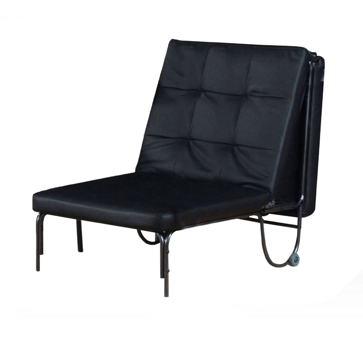 Picture of ACME 37276 Senon Futon Adjustable Chair&#44; Silver & Black - 37 x 28 x 33 in.