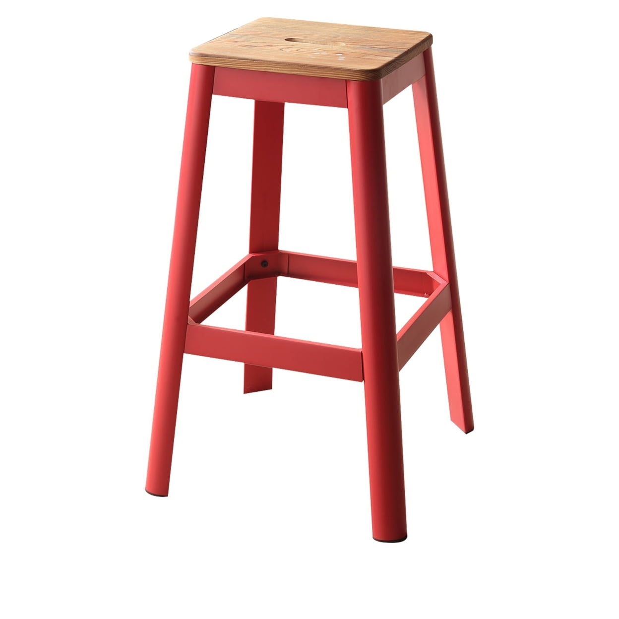 Picture of ACME 72334 30 in. Jacotte Bar Stool - Natural & Red