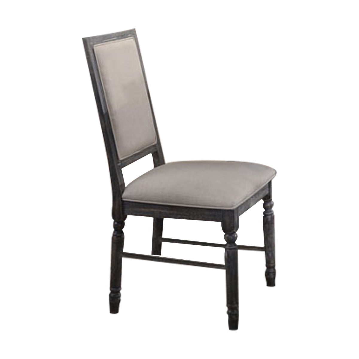 Picture of ACME 66182 Rectangular Leventis Side Chair - Cream Linen & Weathered Gray&#44; Set of 2