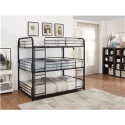 Picture of ACME 37330 2 Piece Cairo Full Size Triple Bunk Bed - Sandy Black - 75 x 79 x 57 in.