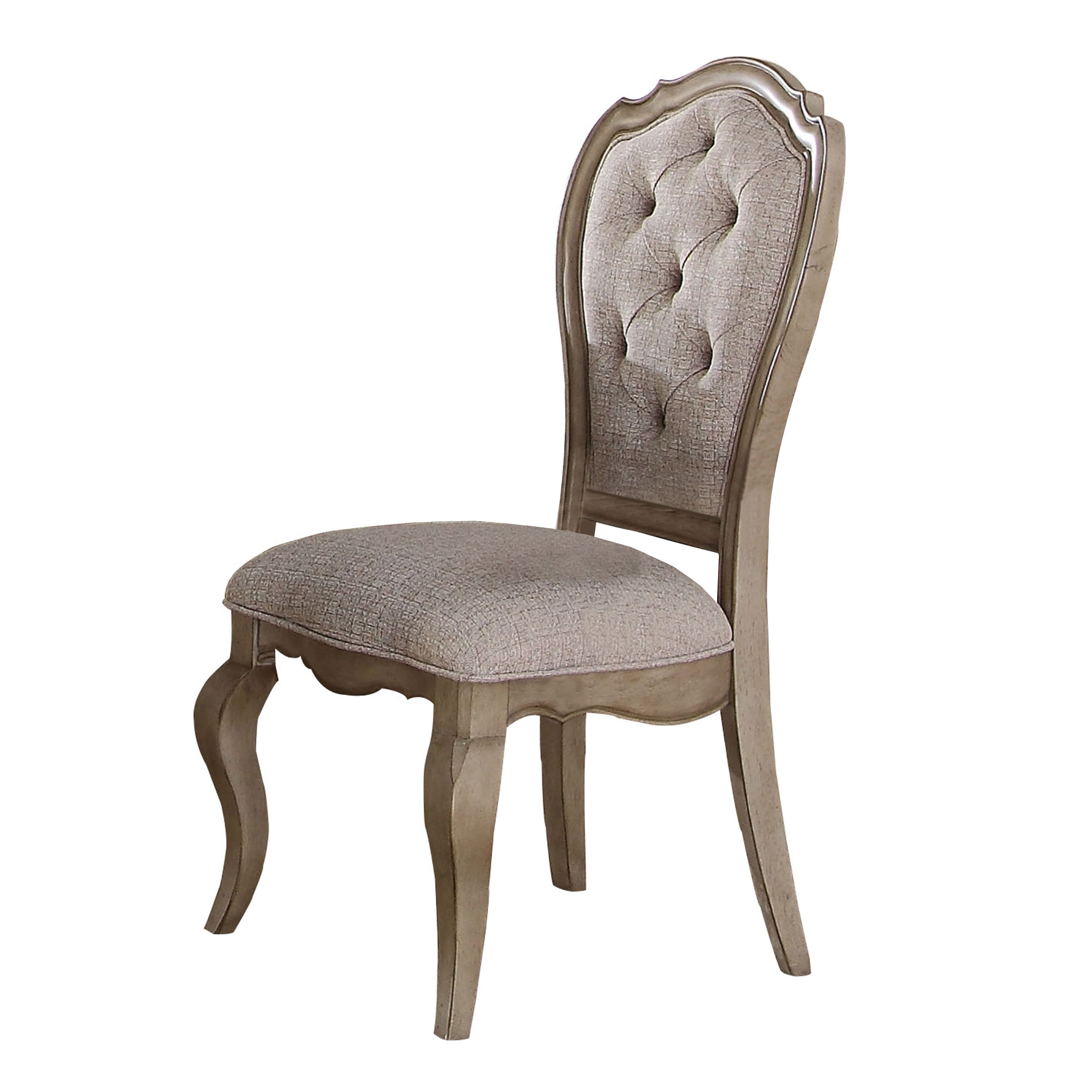Picture of ACME 66052 Chelmsford Side Chair - Beige Fabric & Antique Taupe&#44; Set of 2
