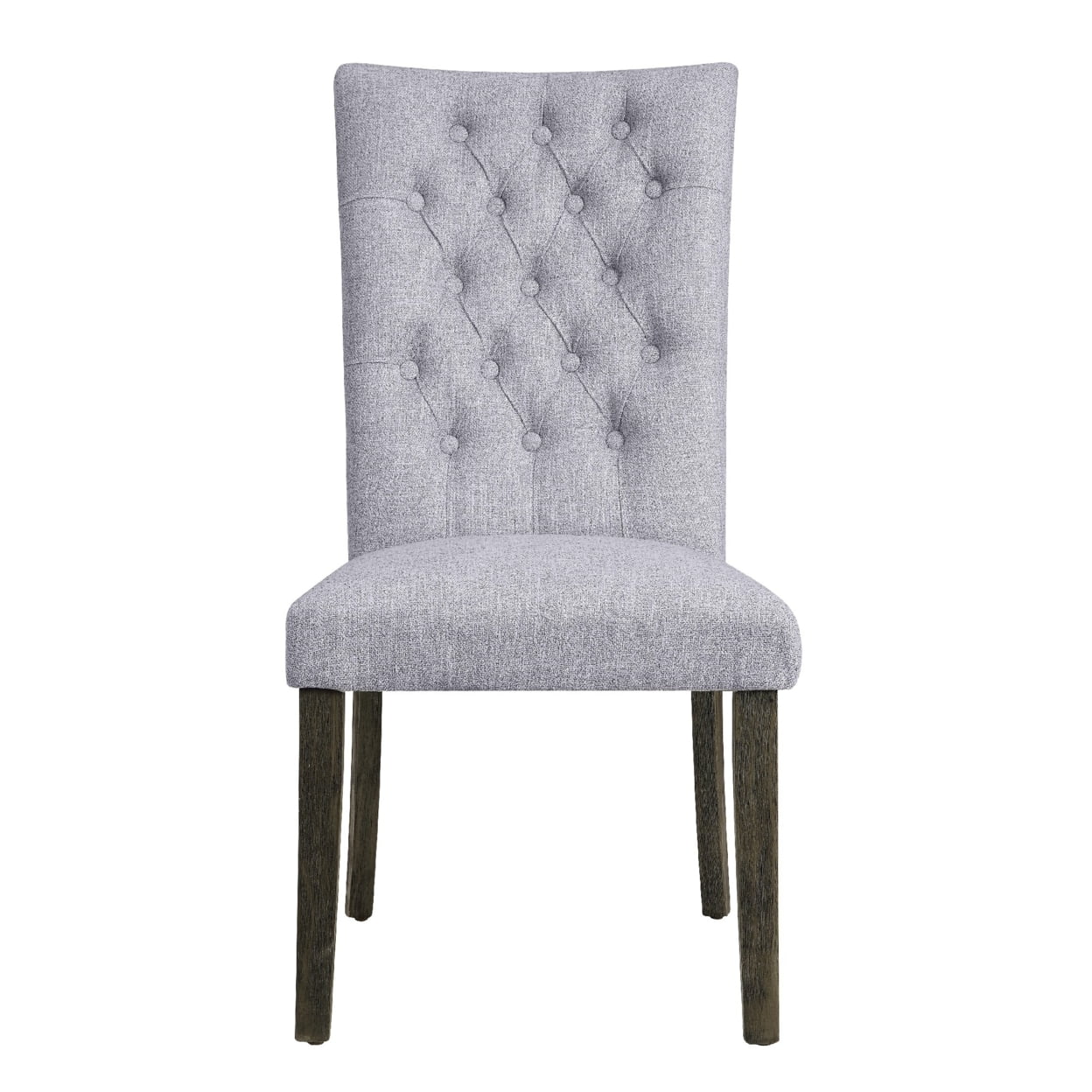 Picture of ACME 70168 Rectangular Merel Side Chair - Gray Fabric & Gray Oak&#44; Set of 2