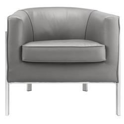 Picture of ACME 59811 Tiarnan Accent Chair - Vintage Gray PU & Chrome - 29 x 31 x 32 in.